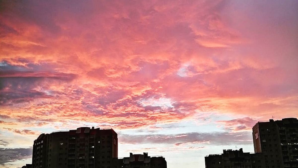 "Красный" закат над Барнаулом