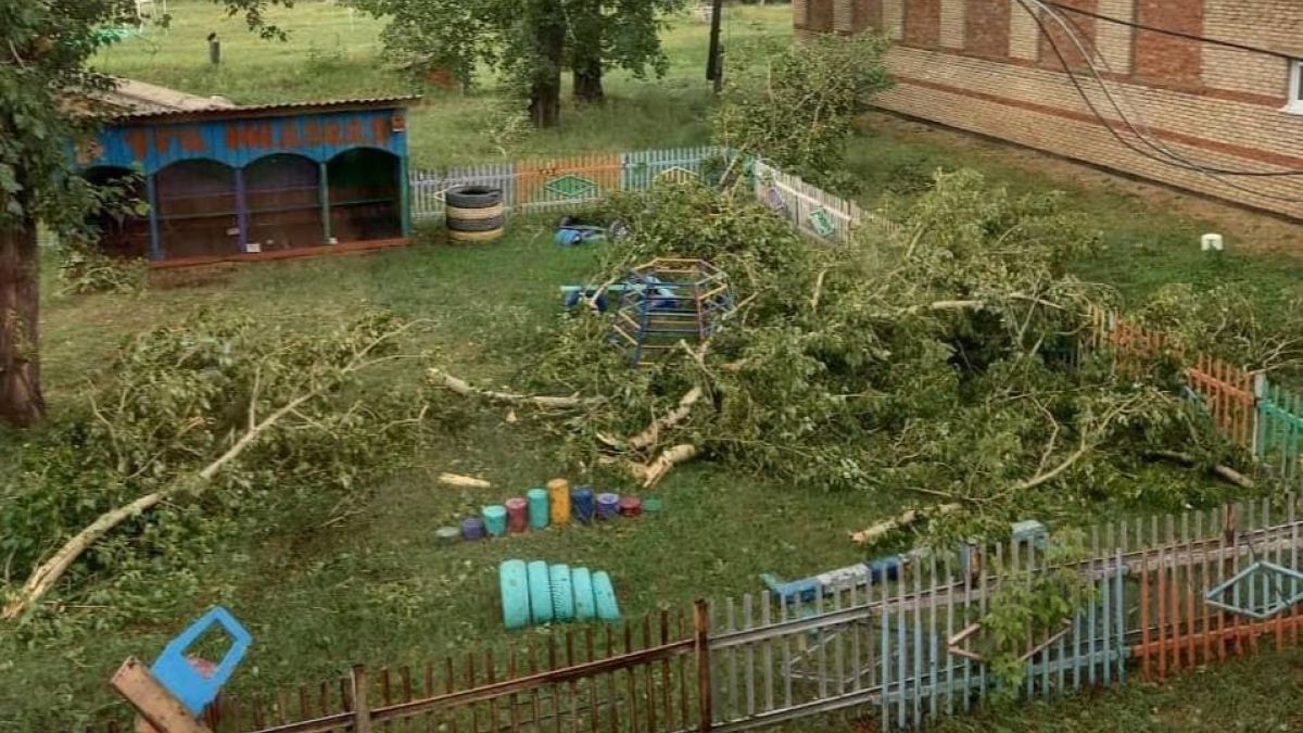 Последствия грозы и шторма в селе Камышенка Завьяловского района 