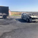 Жители Алтая попали в ДТП в Ставрополье - сгорели их Lexus, КамАЗ и 15 га поля