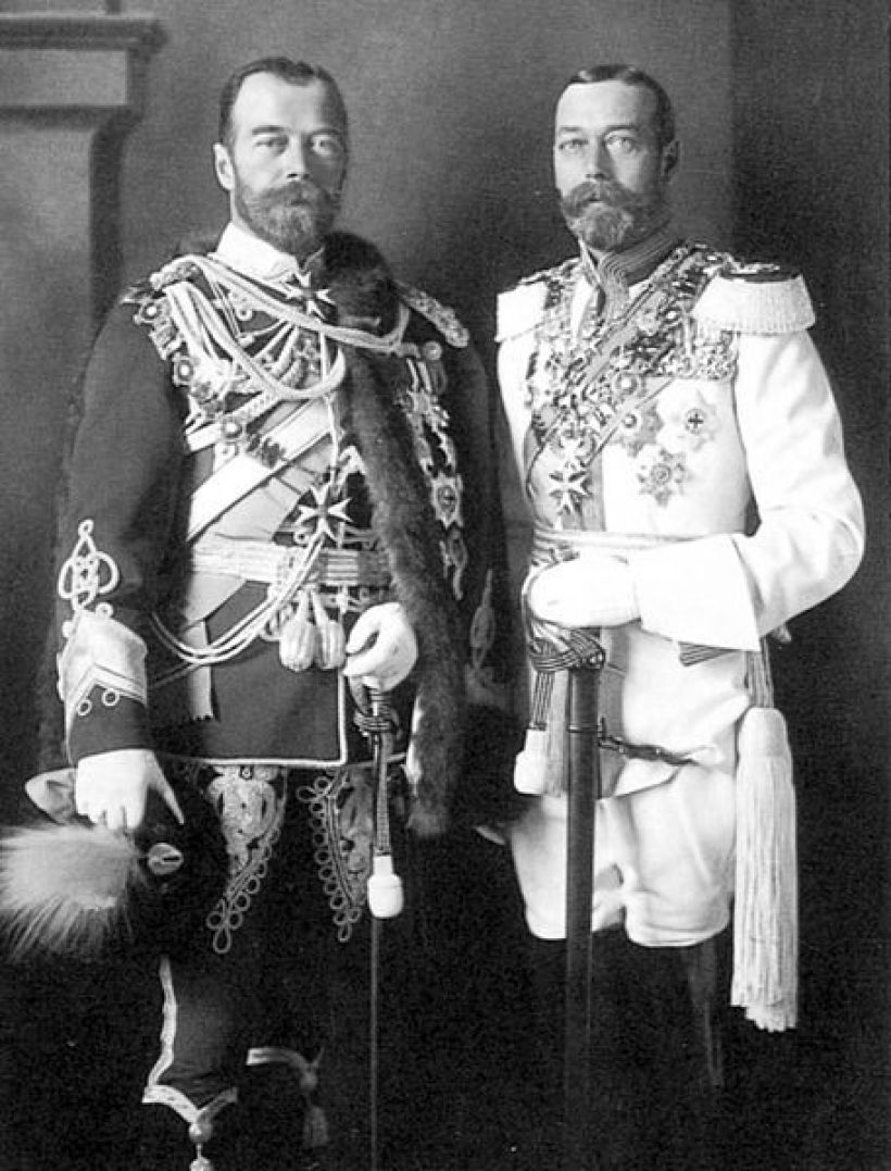 Император Николай II и его двоюродный брат, британской король Георг V