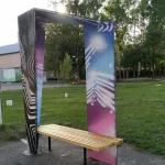 В барнаульском парке появился светящийся арт-объект для селфи
