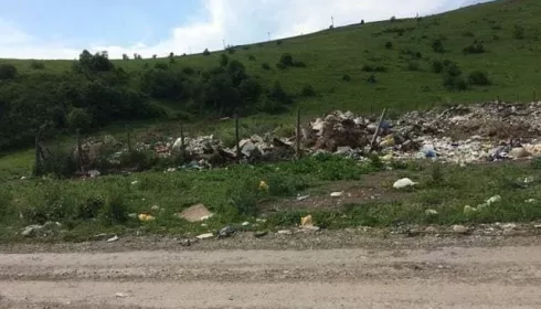 В Чарышском районе появилась огромная свалка мусора вдоль дороги
