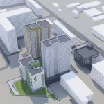 На парковке вплотную к жилым высоткам в Барнауле хотят построить 11-этажку
