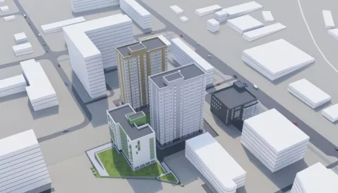 На парковке вплотную к жилым высоткам в Барнауле хотят построить 11-этажку