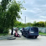 В Барнауле женщина на внедорожнике сбила мотоциклиста
