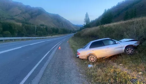 На Алтае пьяный подросток за рулем иномарки слетел с Чуйского тракта
