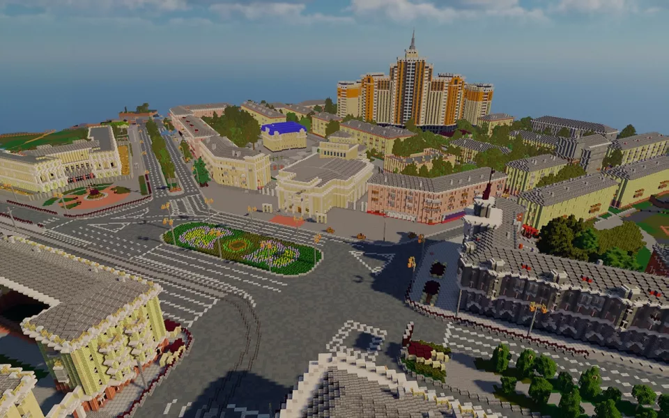 В Minecraft появилась точная копия площадей Барнаула