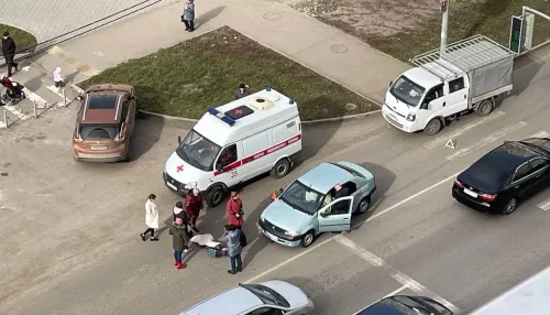 Опубликовано видео момента ДТП в Барнауле с ребенком-пешеходом