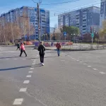 В Барнауле появился еще один диагональный пешеходник