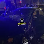 В центре Барнаула ночью два авто разбились всмятку