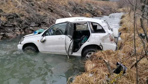 В Республике Алтай автомобиль со взрослыми и тремя детьми упал в реку