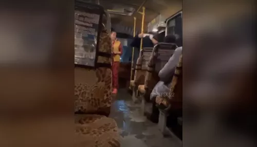 Получил ответочку: в Бийске кондуктор автобуса обматерила и лягнула пассажира