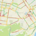 Два ДТП спровоцировали девятибалльные пробки в Барнауле утром 14 декабря