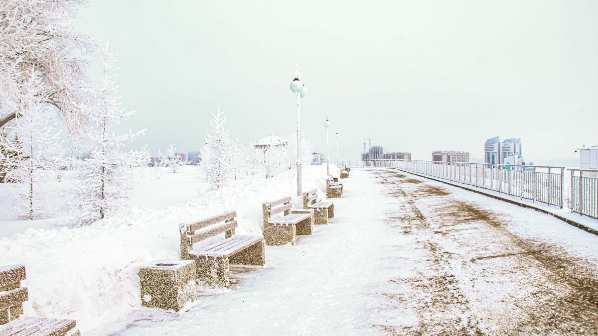 Зима в Барнауле. Нагорный парк