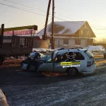 В Барнауле водитель Toyota Corolla протаранил грузовик