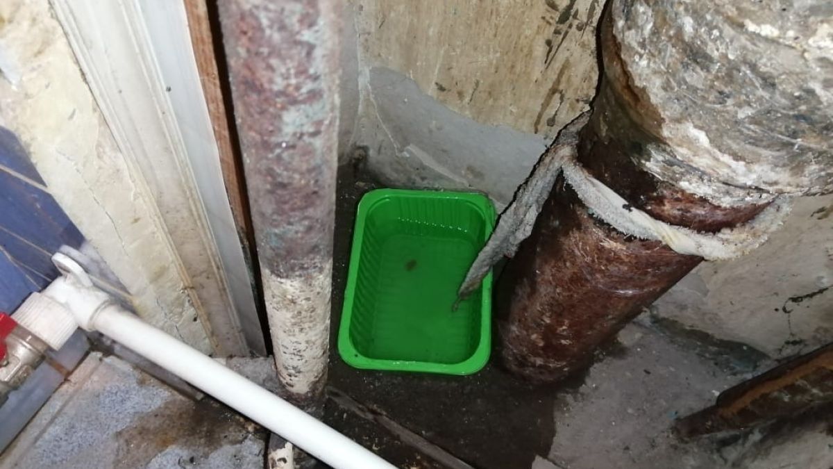 Течь стояка канализации по адресу: ул. Деповская, 29