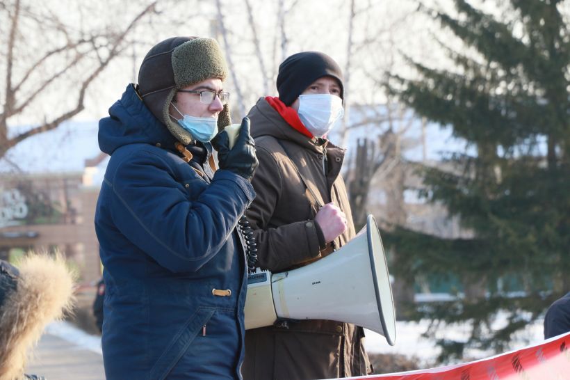 Митинг комсомольцев "Анти-Кап" в Барнауле, 29.11.2020 Фото:Олег Укладов