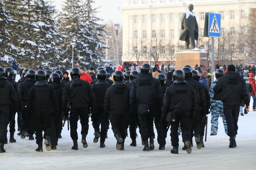 Митинг в поддержку Навального в Барнауле Фото:Олег Укладов