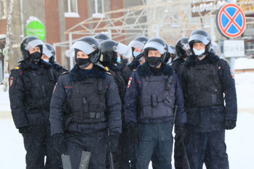 Митинг в поддержку Навального в Барнауле Фото:Олег Укладов