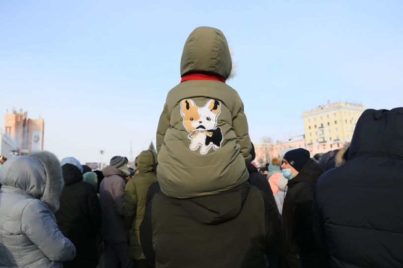 Митинг в поддержку Навального в Барнауле Фото:Олег Укладов