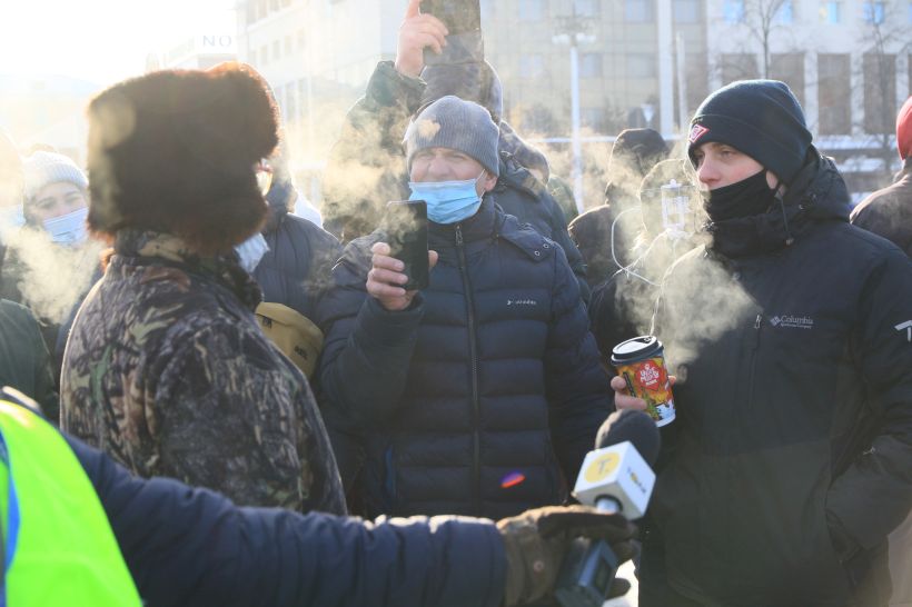 Несанкционированный митинг в Барнауле 31.01.2021 Фото:Олег Укладов