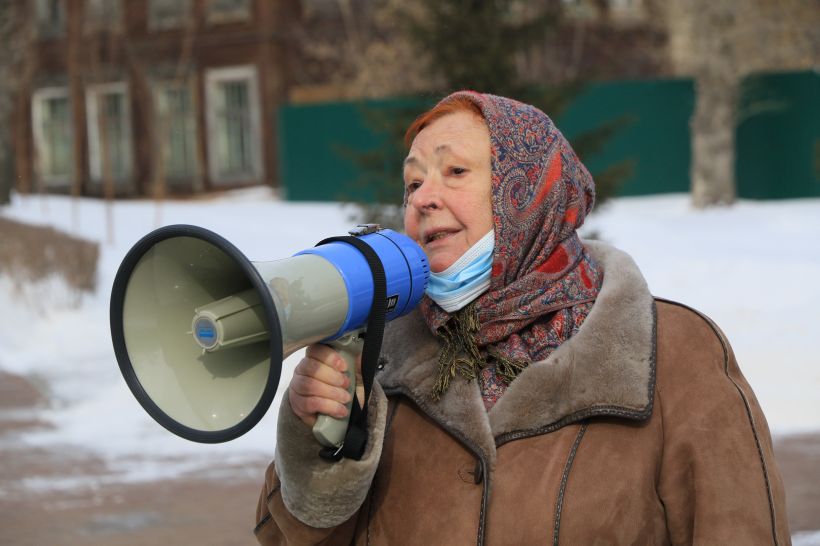 Акция памяти Бориса Немцова в Барнауле 28.02.2021 Фото:Олег Укладов