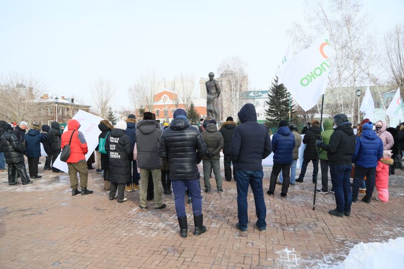 Акция памяти Бориса Немцова в Барнауле 28.02.2021 Фото:Олег Укладов
