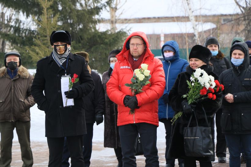 Николай Рыбаков. Акция памяти Бориса Немцова в Барнауле 28.02.2021 Фото:Олег Укладов