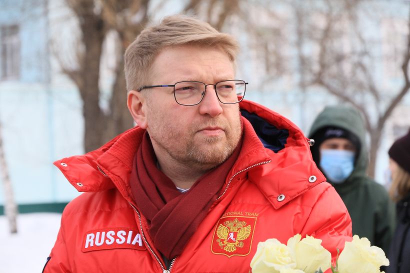 Николай Рыбаков. Акция памяти Бориса Немцова в Барнауле 28.02.2021 Фото:Олег Укладов