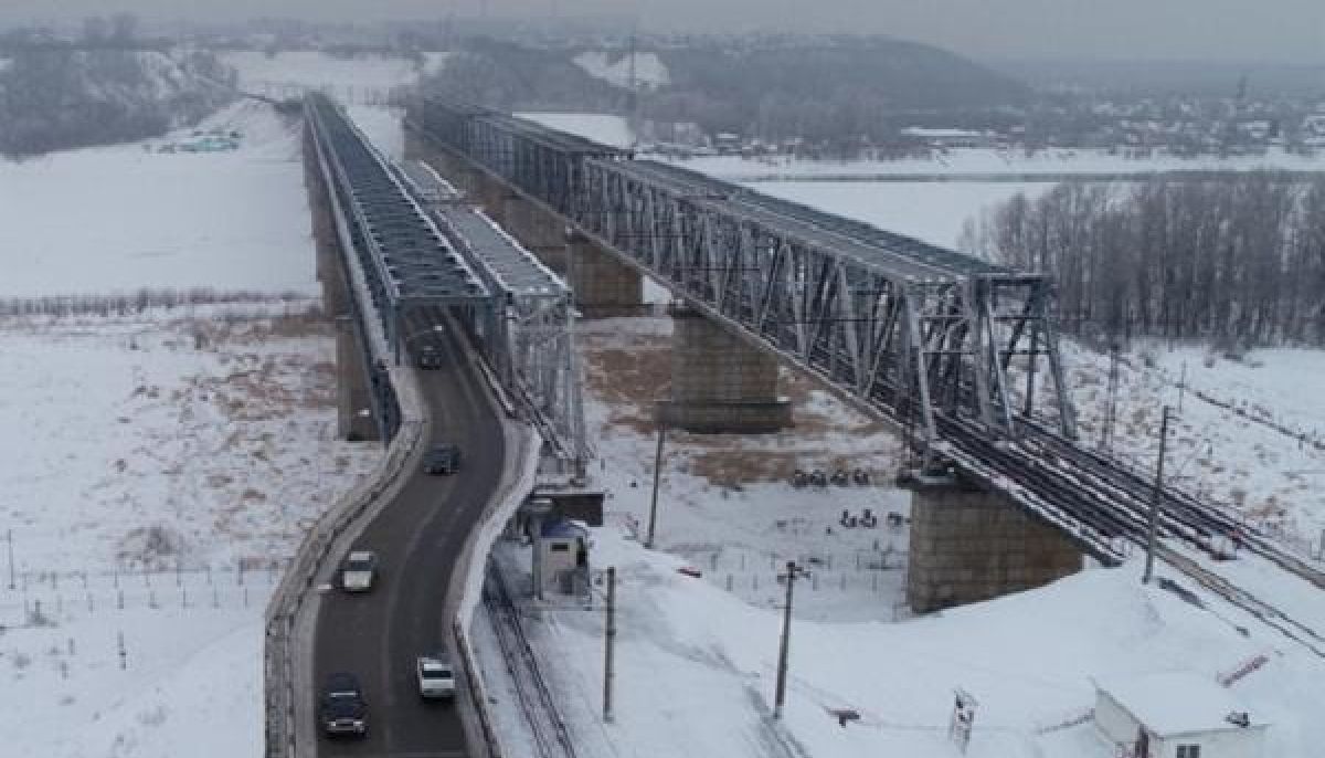 Мост через обь в барнауле