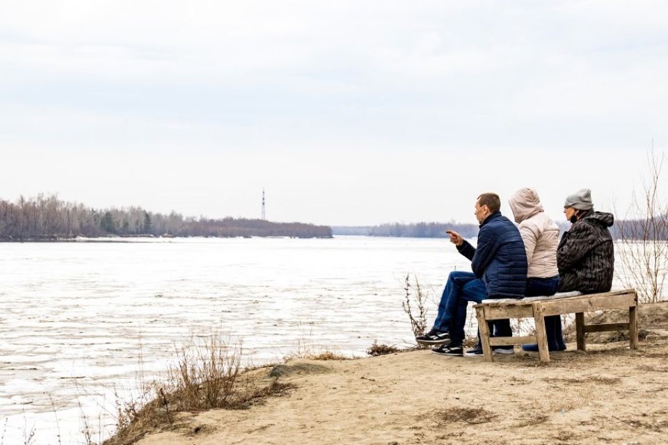 Ледоход в Барнауле