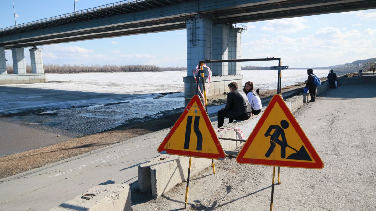 Ледоход на Оби в Барнауле в 2021 году, Новый мост