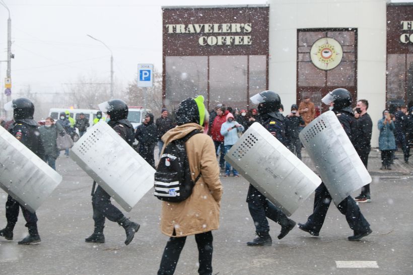 Митинг за Навального в Барнауле, 21.04.2021 Фото:Олег Укладов