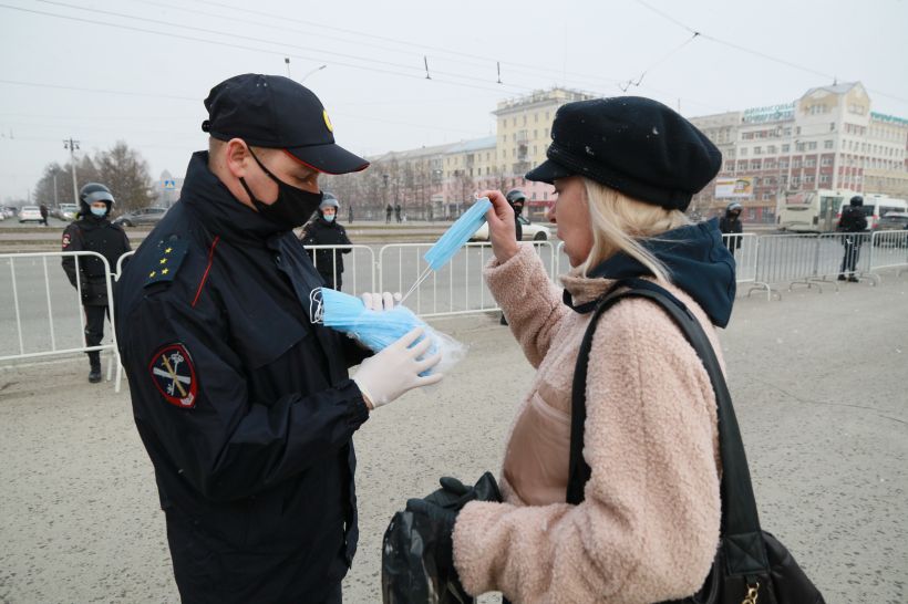 Митинг за Навального в Барнауле, 21.04.2021 Фото:Олег Укладов