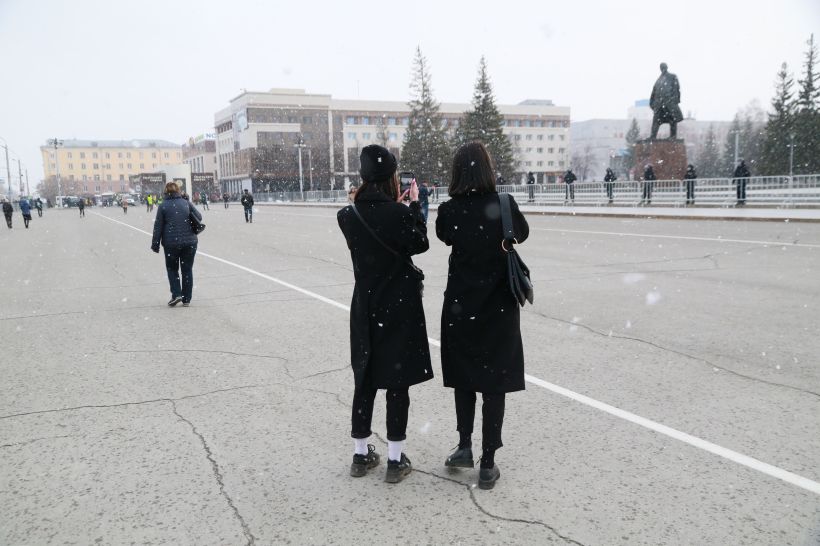 Митинг за Навального в Барнауле, 21.04.2021 Фото:Олег Укладов