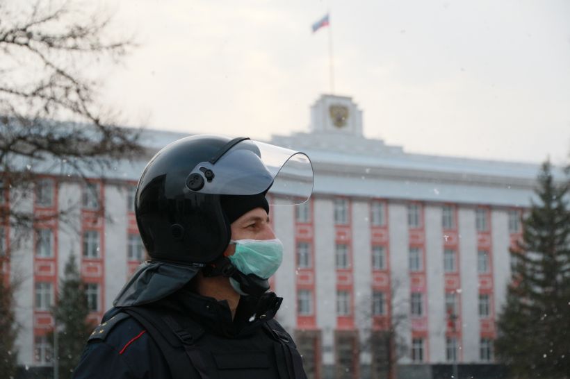 Митинг за Навального в Барнауле, 21.04.2021 Фото:Олег Укладов