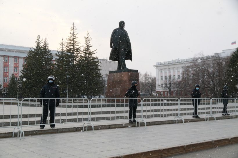 Митинг за Навального в Барнауле, 21.04.2021 Фото:Олег Укладов
