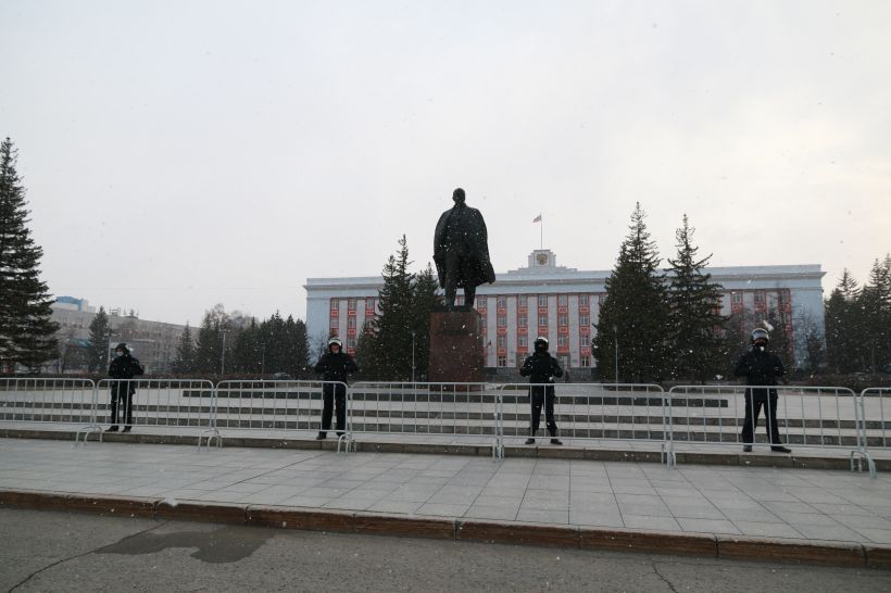 Митинг за Навального в Барнауле, 21.04.2021 Фото:Олег Укладов