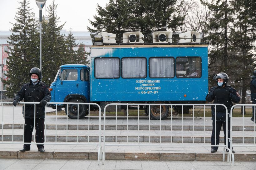 Митинг за Навального в Барнауле, 21.04.2021 Фото:Олег Укладов