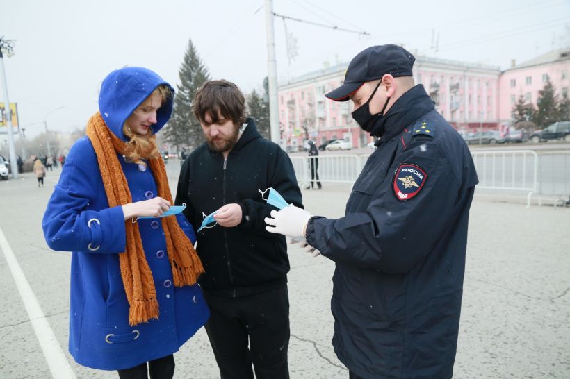 Митинг за Навального в Барнауле, 21.04.2021 Фото:Олег Укладов