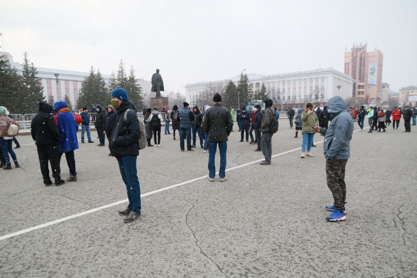 Митинг за Навального в Барнауле, 21.04.2021 Фото:Олег Укладов