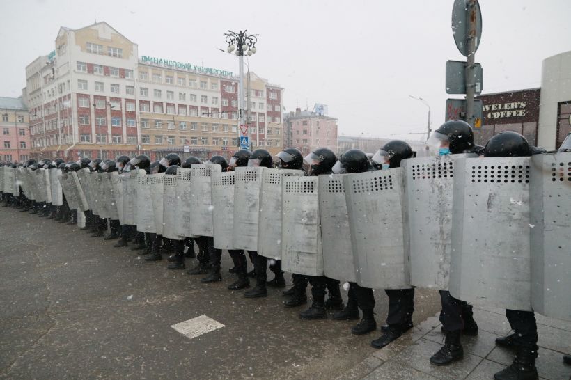 Митинг за Навального в Барнауле, 21.04.2021 Фото:Олег Укладов