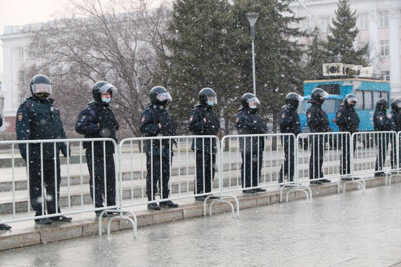 Митинг за Навального в Барнауле, 21.04.2021 Фото:Олег Укладов