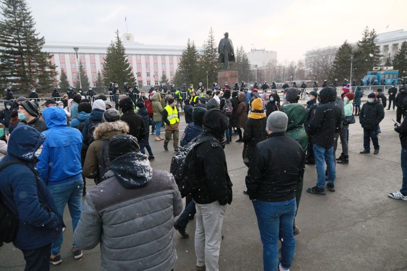 Митинг за Навального в Барнауле, 21.04.2021 Фото:Олег Укладов