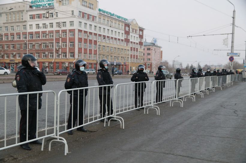 Митинг за Навального в Барнауле, 21.04.2021 Фото:Олег Укладов