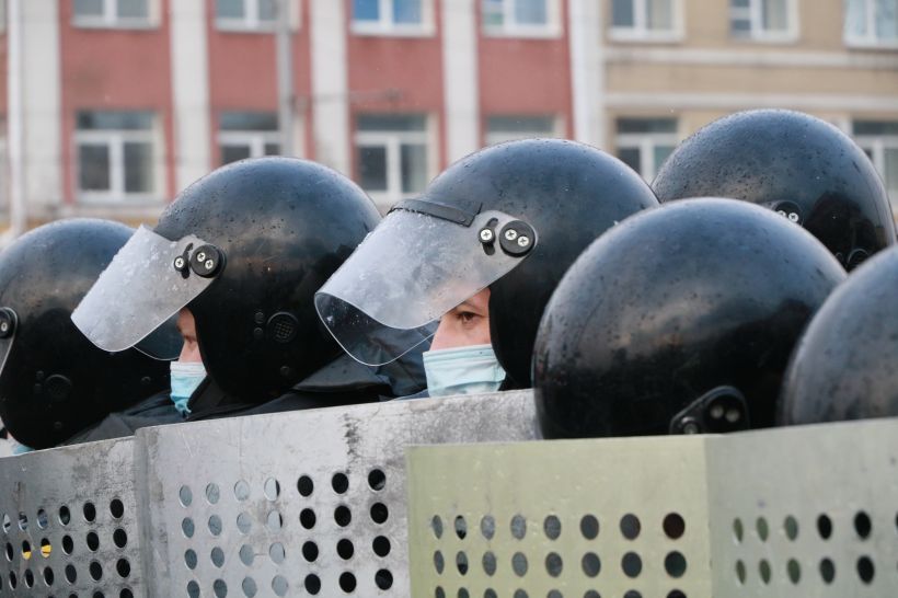 Митинг за Навального в Барнауле, 21.04.2021 Фото:Олег Укладов