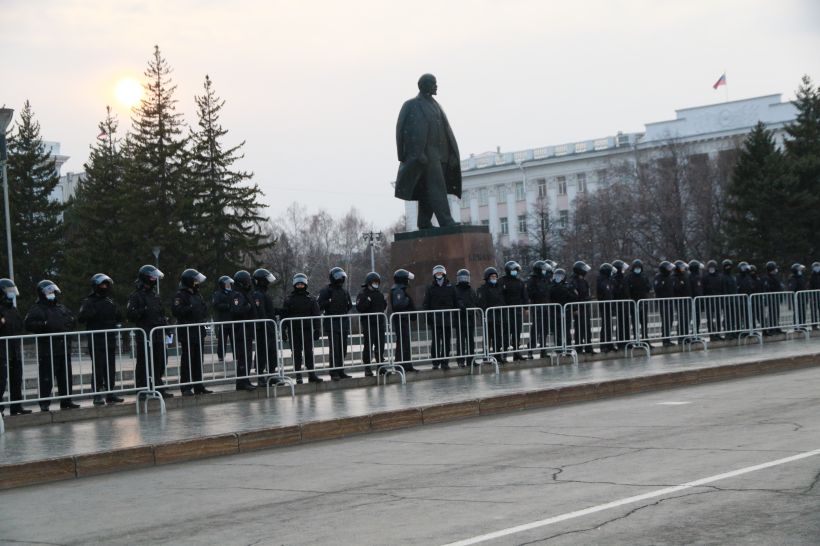 Митинг за Навального в Барнауле, 21.04.2021 Фото:Олег Укладов