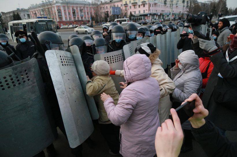Митинг за Навального в Барнауле, 21.04.2021 Фото:Олег Укладов