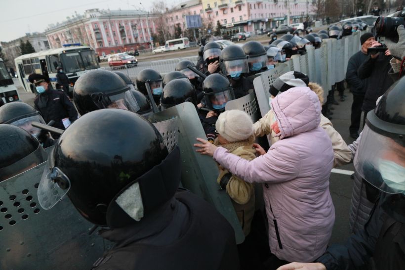 Митинг за Навального в Барнауле, 21.04.2021 Фото:Олег Укладов