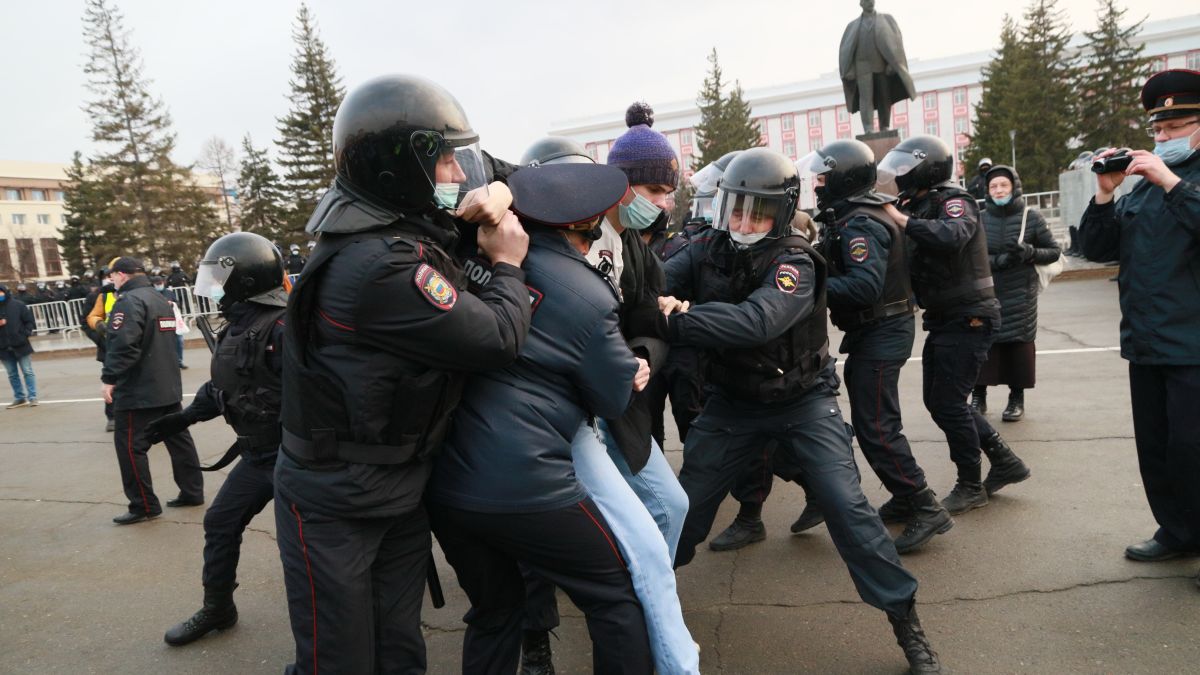 Митинг за Навального в Барнауле, 21.04.2021